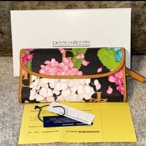 Dooney & Bourke Hydrangea Monogram Continental Clutch